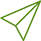 green outline paper airplane icon
